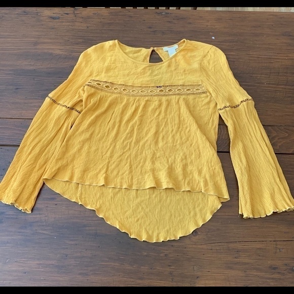 Yellow Peasant Blouse - Picture 1 of 4
